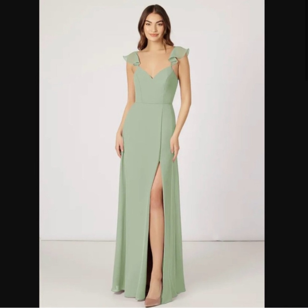 Azazie Everett Mint Maxi Dress - Custom Size 6